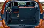  ??  ?? PRACTICALI­TY Boot space ranges from 536 litres with the seats fully forward to 422 litres when they’re moved back. The rear seat has a 60:40 split, and there’s 1,275 litres of space when both sides are folded down