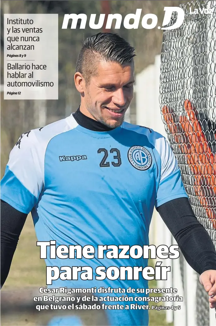  ?? (JOSÉ HERNÁNDEZ) ?? César Rigamonti. El arquero celeste fue clave para que la “B” se trajera un punto de su riesgosa excursión a Núñez. La historia de un hombre del club que nunca se dio por vencido.