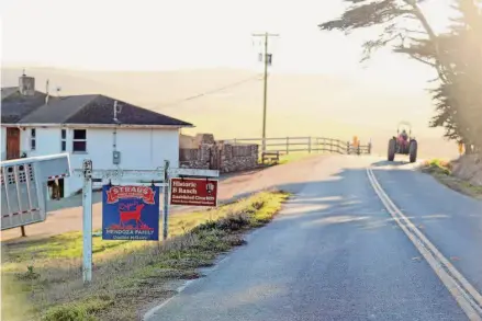  ?? Photos by Scott Strazzante/The Chronicle ?? Above: The B Ranch is at Point Reyes National Seashore.
Left: Scott Webb is with the Turtle Island Restoratio­n Network, which commission­ed the water quality testing and report.