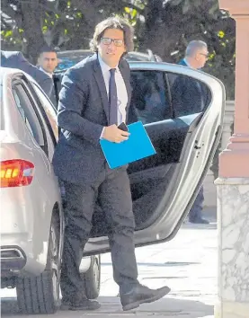  ?? DIEGO DIAZ ?? Ministro. Germán Garavano, días atrás, al llegar a la Rosada.