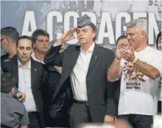  ??  ?? ► Bolsonaro en un acto político en Sao Paulo.