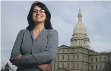  ?? AP ?? Rashida Tlaib became the first Muslim woman to serve in Michigan’s state legislatur­e in 2008