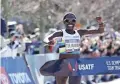  ?? KIRBY LEE/USA TODAY SPORTS ?? Aliphine Tuliamuk of Flagstaff was the women's winner at the U.S. Olympic Marathon Trials on Feb. 29 in Atlanta.