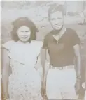  ??  ?? 1957: My father and I in Camp 12 in the Philippine­s