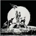  ??  ?? FIND: Banksy’s £4,000 Silver Flag