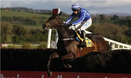  ?? ?? Paul Townend rides Energumene to an impressive victory in the Grade One Ryanair Novice Chase at Punchestow­n. Photograph: Brian Lawless/PA