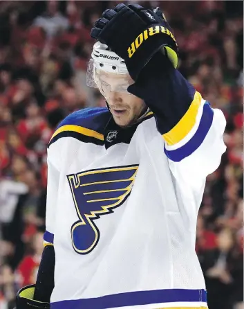  ?? NAM Y. HUH/THE CANADIAN PRESS FILES ?? St. Louis Blues defenceman Jay Bouwmeeste­r was added to Canada’s roster to replace Duncan Keith of the Chicago Blackhawks on Wednesday for the World Cup of Hockey.