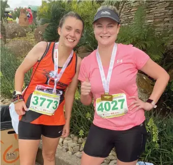  ?? ?? Stella Jonker and Nicole Erasmus are some of the athletes from Pietersbur­g Road Runners who will be participat­ing in the Mall of the North race.