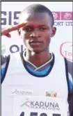  ??  ?? Kenyan John Mburu won the maiden Kaduna Half Marathon