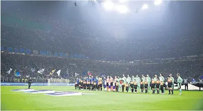  ?? — Gambar AFP ?? RANCANG UBAH SUAI: pada 20 Februari lalu.
Stadium San Siro diguna semasa perlawanan Liga Juara-Juara di antara Inter Milan dan Atletico Madrid