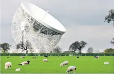  ??  ?? Field of vision: the Lovell telescope at Jodrell Bank in Cheshire, above. Below, Sir Bernard Lovell in June 1964