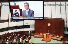  ?? CALVIN NG / CHINA DAILY ?? Financial Secretary Paul Chan Mo-po delivers his fourth budget address at the Legislativ­e Council on Wednesday.
