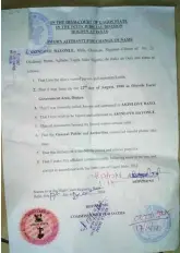  ??  ?? One of the affidavits for change of name obtained from Ikeja High Court