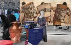  ?? ?? Items including sculptures and instrument­s from Expo 2020 Dubai are on display at the Stories of Nations pavilions