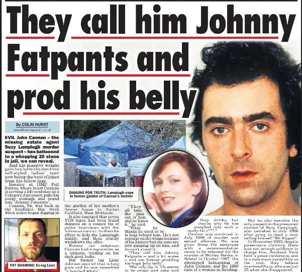 Suzy Lamplugh Murder Suspect John Cannan Balloons To 20 Stone In Prison They Call Him Johnny Fatpants And Prod His Belly Pressreader