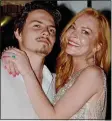  ??  ?? PARTYING: Lindsay with Egor – and her emerald engagement ring – at her 30th birthday bash