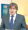  ??  ?? ELUSIVO. Carles Puigdemont debía declarar ayer en Madrid, pero no se presentó y mejor dio un mensaje en video.