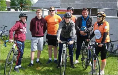  ??  ?? Students and teachers from Coláiste an Átha took part in the Thurles to Kilkenny leg of Cycle Against Suicide 2017.