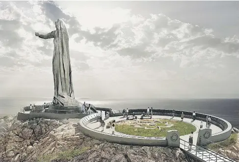  ?? NEVER FORGOTTEN NATIONAL MEMORIAL/FACEBOOK/QMI AGENCY ?? A rendering of the scuttled Mother Canada monument proposed for Cape Breton Highlands National Park.