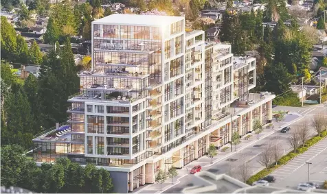  ??  ?? The Altus developmen­t in White Rock includes terracing and patios, along with two levels of profession­al space.