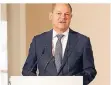  ?? FOTO: DPA ?? Olaf Scholz in der Berliner Humboldt-Universitä­t