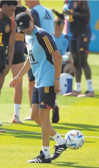  ?? // EFE ?? Luis Enrique, durante el entrenamie­nto de ayer