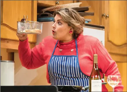  ??  ?? Jodie Prenger stars as Shirley Valentine at the King’s Theatre in Glasgow. Below, Jodie as Calamity Jane