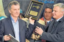  ?? (F. LuquE) ?? Respaldo. En 2016, Macri visitó dos veces a Frizza en Jesús María.