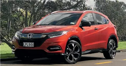  ?? PHOTOS: DAVID LINKLATER/STUFF ?? The new RS variant is supposed to be the sporty Honda HR-V. And yes, it does have some chassis tweaks.