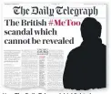  ??  ?? How The Daily Telegraph highlighte­d an NDAS scandal on Oct 24 2018