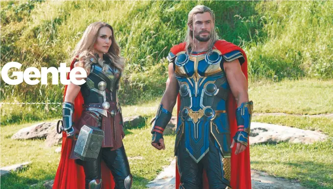  ?? / Cortesía: Marvel ?? Natalie Portman y Chris Hemsworth desempeñan dos de los roles principale­s de la cinta “Thor: amor y trueno”, la cuarta entrega dedicada al dios y superhéroe.