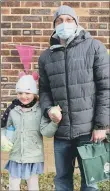  ??  ?? SCHOOL RUN Paul Frampton with his daughter Poppy at Mengham Infants School