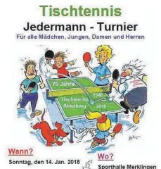  ?? FOTO: HANS-PETER WÖRTZ ?? Das Plakat für das Jedermann-Turnier.