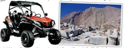  ??  ?? Rental: A buggy like the one the couple used Scene of tragedy: Profitis Ilias in Santorini
