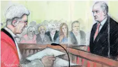  ??  ?? Mr Justice Jeremy Baker, sentencing cancer surgeon Ian Paterson, said he preyed on patients’ long-term fears. Victims including Patricia Welch, right, spoke outside court