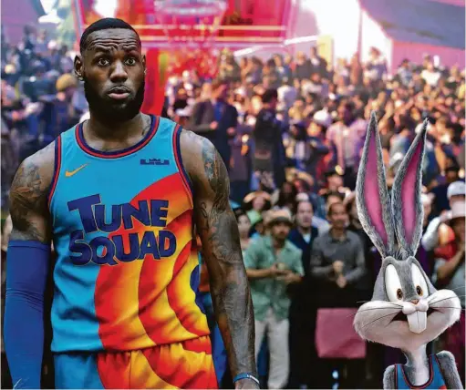  ?? Divulgação ?? Lebron James é o novo aliado de Pernalonga em ‘Space Jam: Um Novo Legado’, já nos cinemas