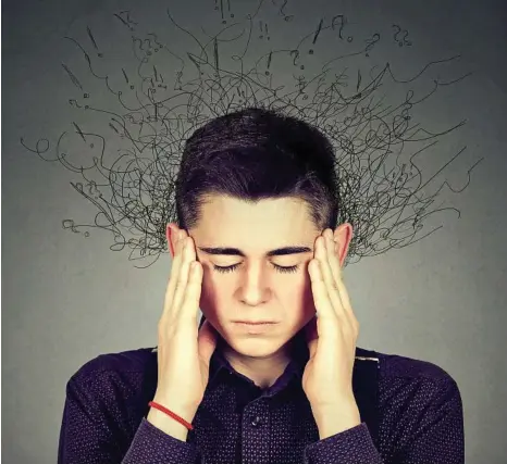  ??  ?? PHOTO: ISTOCK MIND MATTERS: The number of young people worried about mental health has doubled in the last two years.