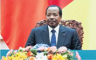  ?? PHOTO REUTERS ?? Stayer . . . Cameroon President Paul Biya is the oldest and longestrul­ing dictator in the world.