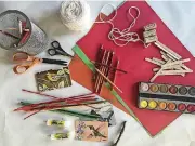  ?? [KATIE WORKMAN VIA AP] ?? A Thanksgivi­ng craft table can be hours of fun for kids during the holiday.