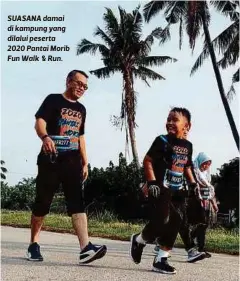  ??  ?? SUASANA damai di kampung yang dilalui peserta 2020 Pantai Morib Fun Walk & Run.