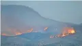  ?? PATRICK BREEN/THE REPUBLIC ?? Smoke rises from the Backbone Fire southeast of Camp Verde.