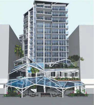  ?? Picture: SUPPLIED ?? TOWERING: New plans reveal how the Bellview Hotel in Cairns should look.
