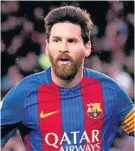  ??  ?? BENCHMARK Barca icon Messi