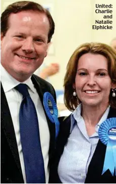  ??  ?? United: Charlie and Natalie Elphicke