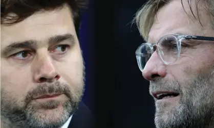  ??  ?? Mauricio Pochettino (left) and Jürgen Klopp will meet for the ninth time in competitio­n on Sunday, with the Liverpool manager leading 3-1 and only one goal between their sides. Photograph: Getty Images