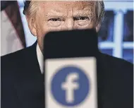  ?? OLIVIER DOULIERY/ AFP VIA GETTY IMAGES ?? Donald Trump lost a major venue to express his views and vexations when social media platforms kicked him out.