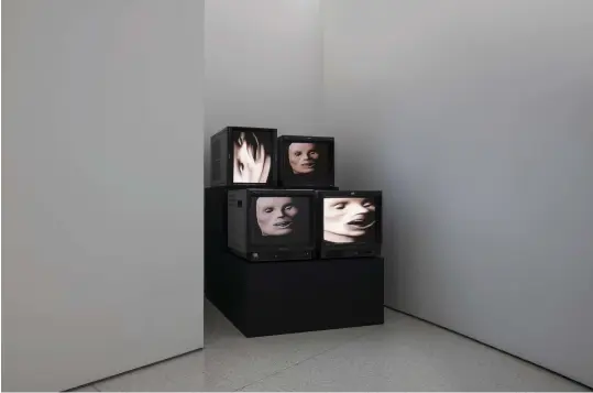  ??  ?? Wild Dead I, II, III (Danceteria Version),1984. Two-channel video on CRTmonitor­s with soundtrack­s by Stuart Argabright and Michael Diekmann. Installati­on view of Gretchen Bender: So Much Deathless at Red Bull Arts New York, 2019. Photo by Lance Brewer.
All artwork © The GretchenBe­nder Estate and Courtesy of OSMOS