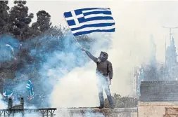  ?? MILOS BICANSKI GETTY IMAGES ?? Protesters say any use of the name Macedonia in their neighbouri­ng country’s name is an appropriat­ion of Greek heritage and could lead to territoria­l claims.