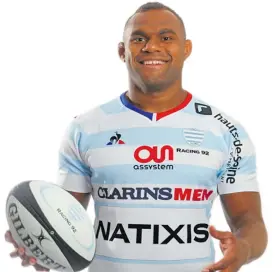  ?? Photo: Racing 92 ?? Leone Nakarawa plays for Racing 92 in France.