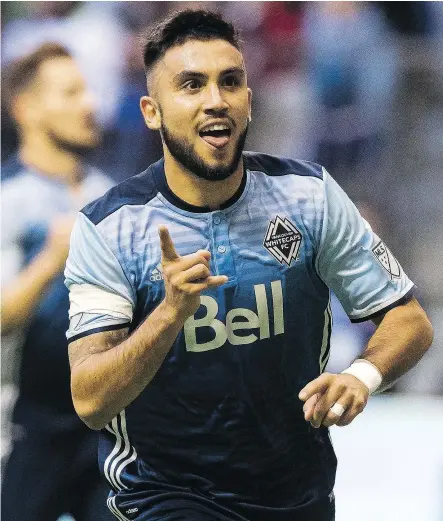  ?? — THE CANADIAN PRESS FILES ?? Vancouver Whitecaps have parted ways with Pedro Morales who came to the club three seasons ago, scoring 25 goals and adding 22 assists despite struggling with injuries.